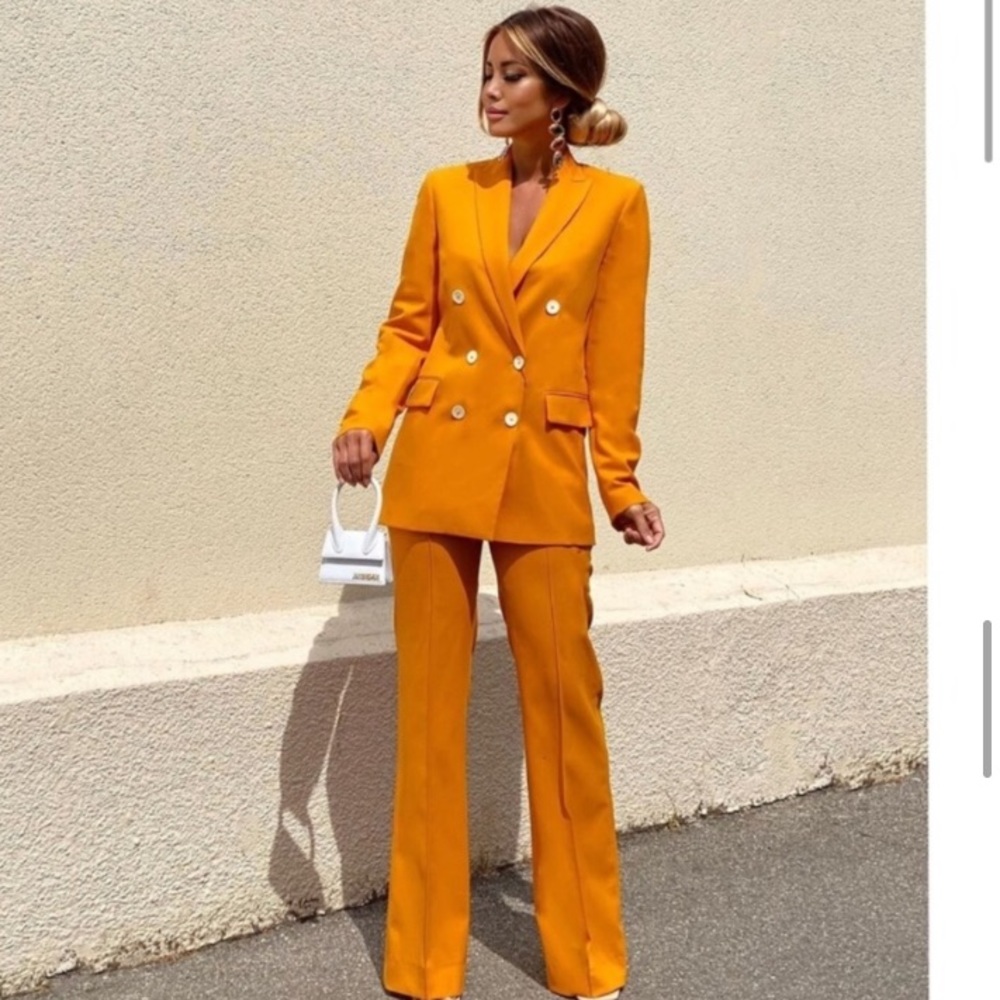 NEW ZARA Orange blazer and pants